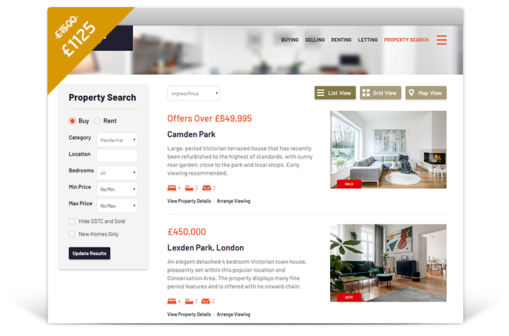 Estate Agent Websites - Visual Theme